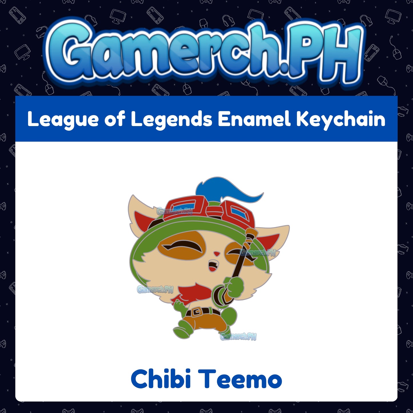 League of Legends Enamel Keychain (TFT Chibi Tactician)