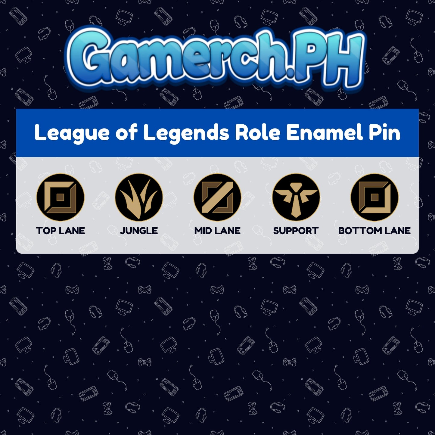 League of Legends Role Enamel Pin