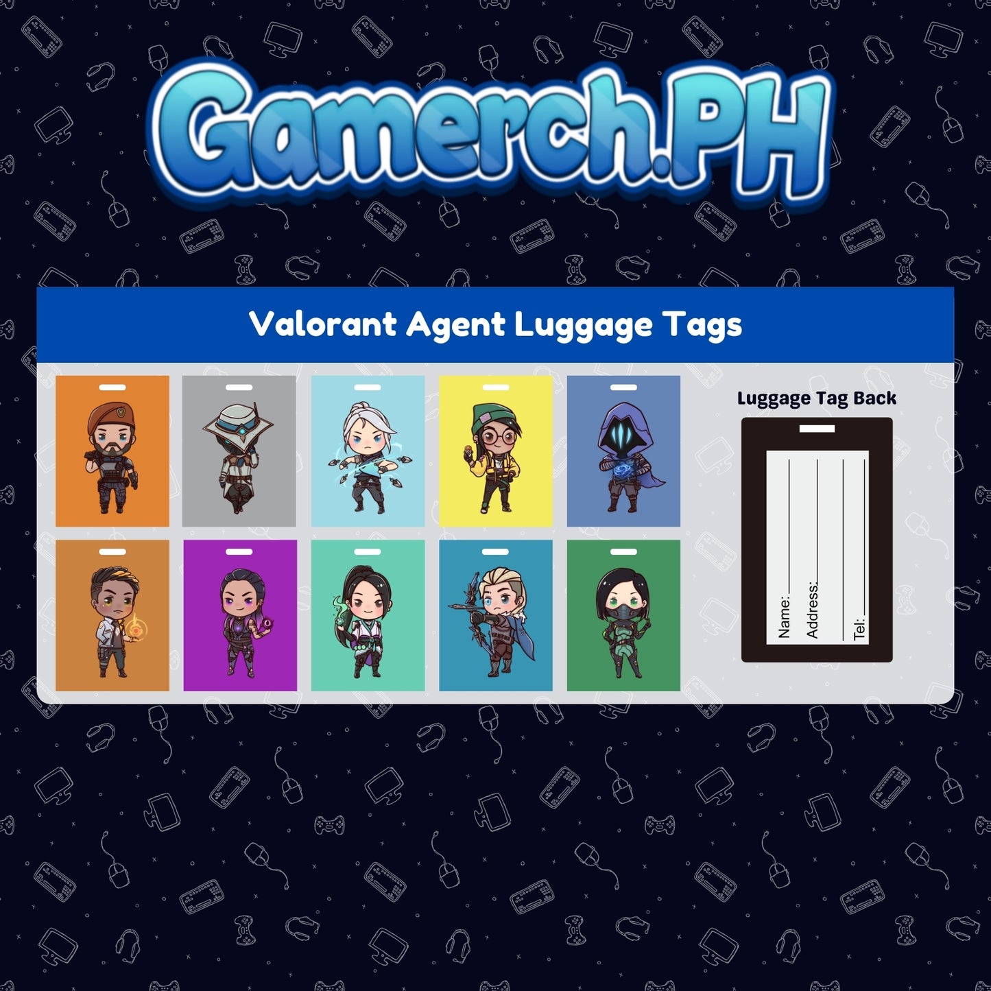 Valorant Agent Luggage Tag